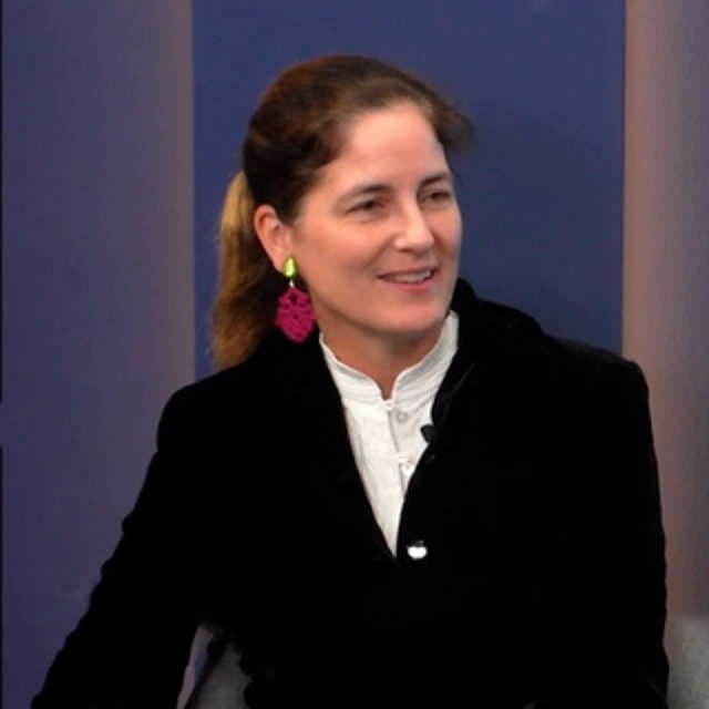 Johanna Mitterbauer beim Studio-Talk von TV1 mit Christoph Bauer 